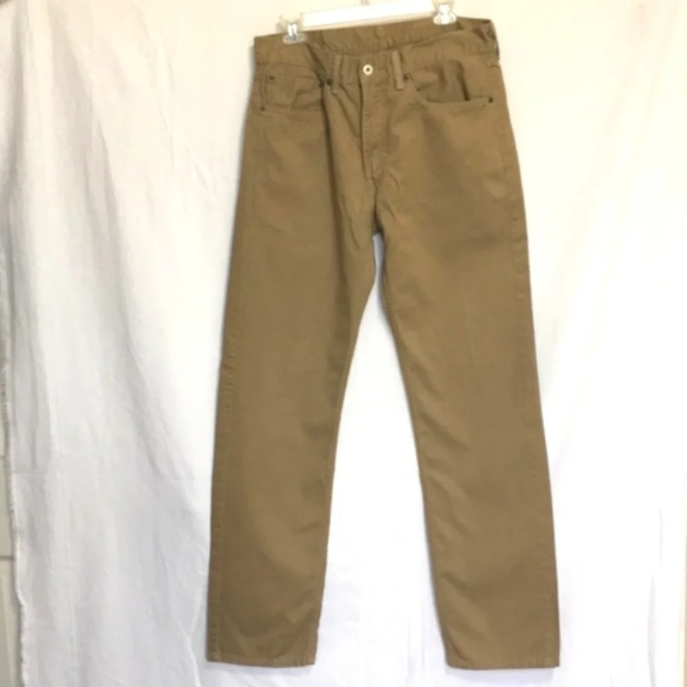 Levi’s 505 Classic Regular Straight Leg Jeans Tan 34 Waist